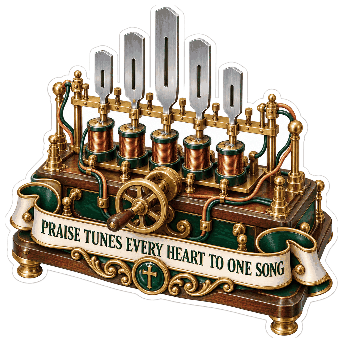Tuning Fork Array Praise Quote Art Vinyl Decal Stickers