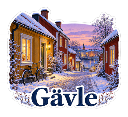 Gavle Snowy Colorful Timber Lane Art Vinyl Decal Stickers