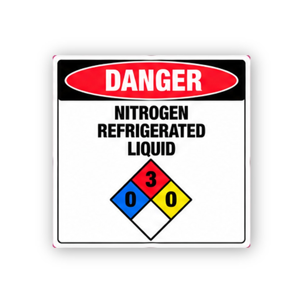 Black Danger Nitrogen Number Diamond Panel Vinyl Decal Stickers