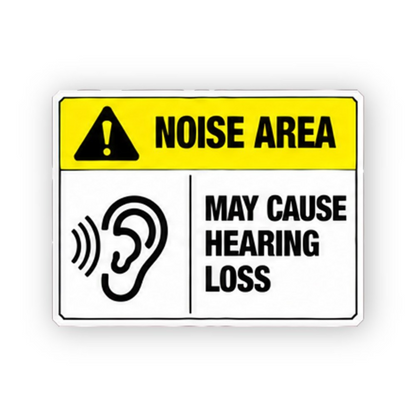 Yellow Noise Area Ear Waves Panel Vinyl Decal Stickers