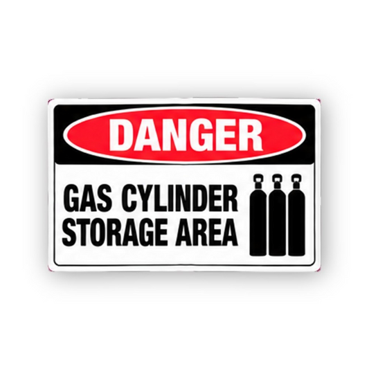 Black Danger Three Gas Cylinders Panel Vinyl Decal Stickers