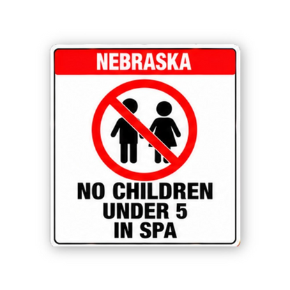 Red Nebraska Crossed Children Portrait Vinyl Decal Stickers