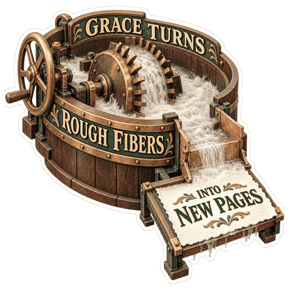 Paper Pulp Wheel Grace Quote Art Vinyl Decal Stickers