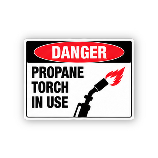 Black Danger Propane Torch Flame Panel Vinyl Decal Stickers
