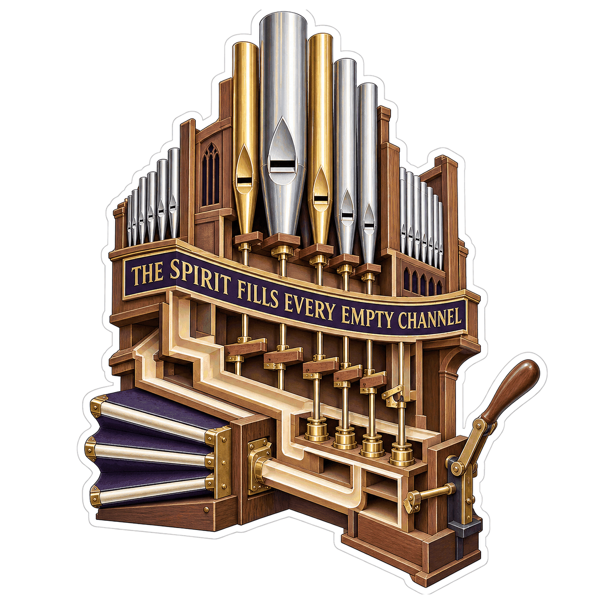 Pipe Organ Spirit Quote Art Vinyl Decal Stickers