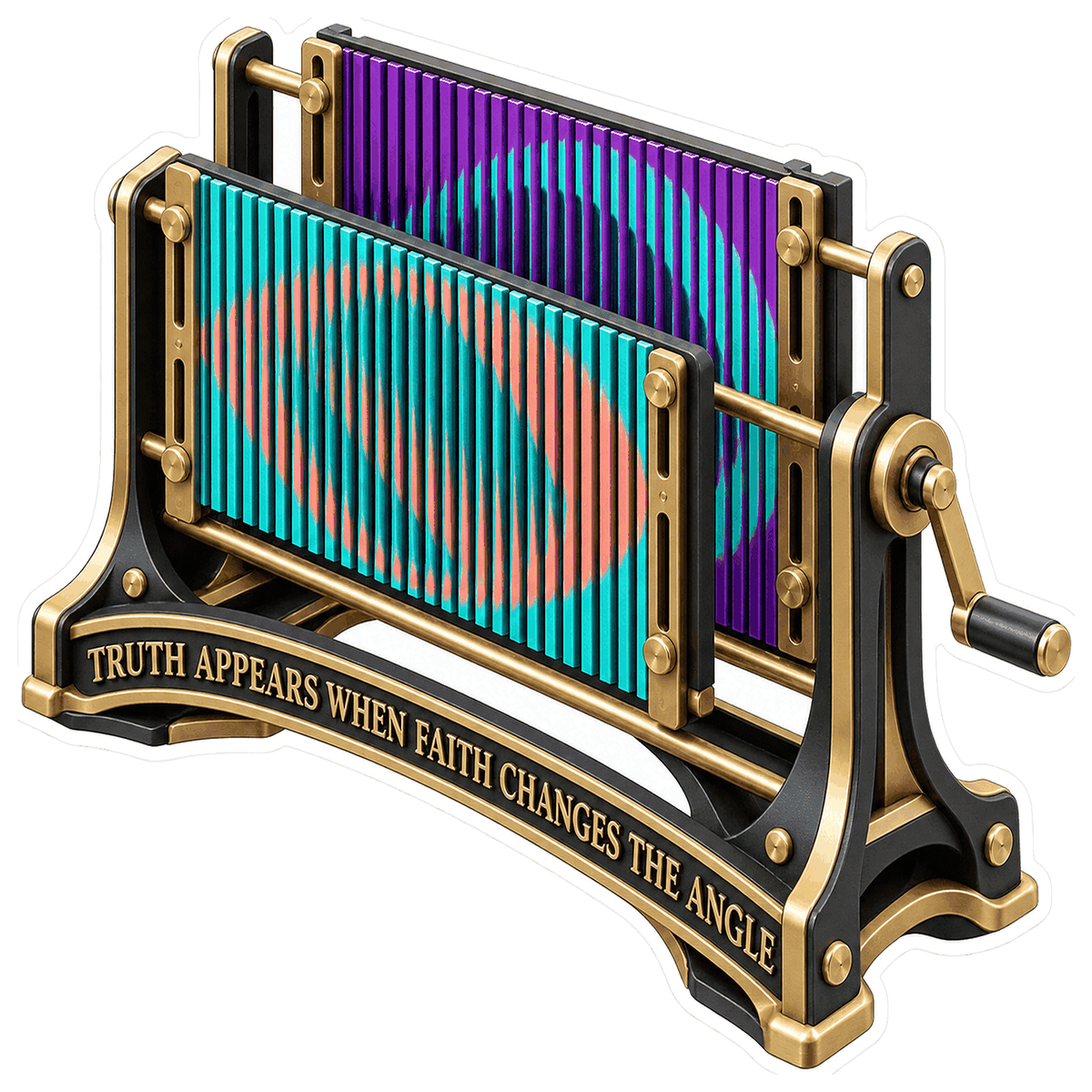 Truth Layered Purple and Teal Stripe Screens Art Vinyl Decal Stickers