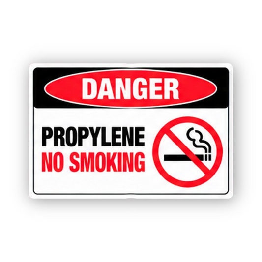 Black Danger Propylene Crossed Cigarette Vinyl Decal Stickers