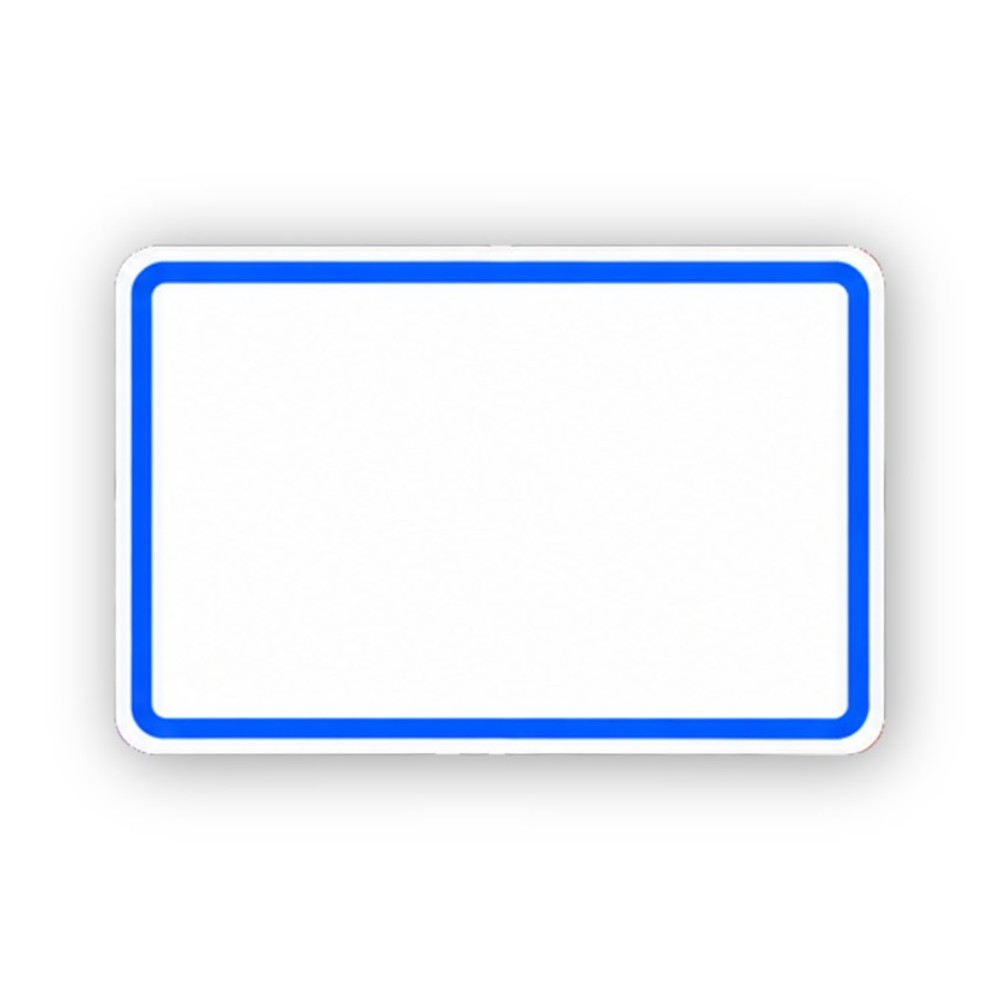 Blue Blank Rounded Border Rectangle Vinyl Decal Stickers