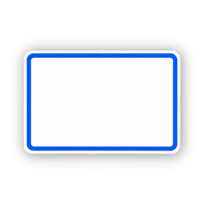 Blue Blank Rounded Border Rectangle Vinyl Decal Stickers