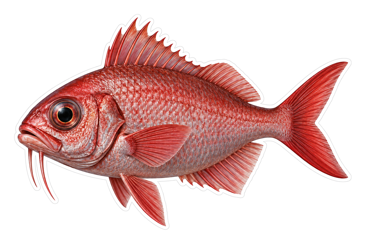 Stout Beardfish Art Vinyl Decal Stickers