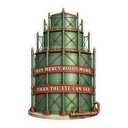 Mercy Green Cylindrical Tower Art Vinyl Decal Stickers