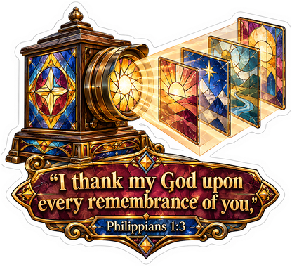 Stained Glass Projector Bible Verse Art Vinyl Decal Stickers