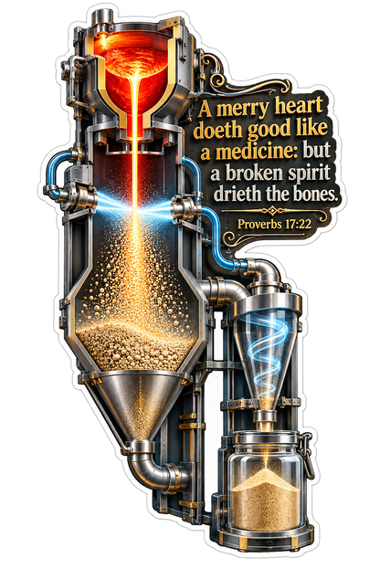 Glowing Metal Funnel Proverbs Verse Art Vinyl Decal Stickers