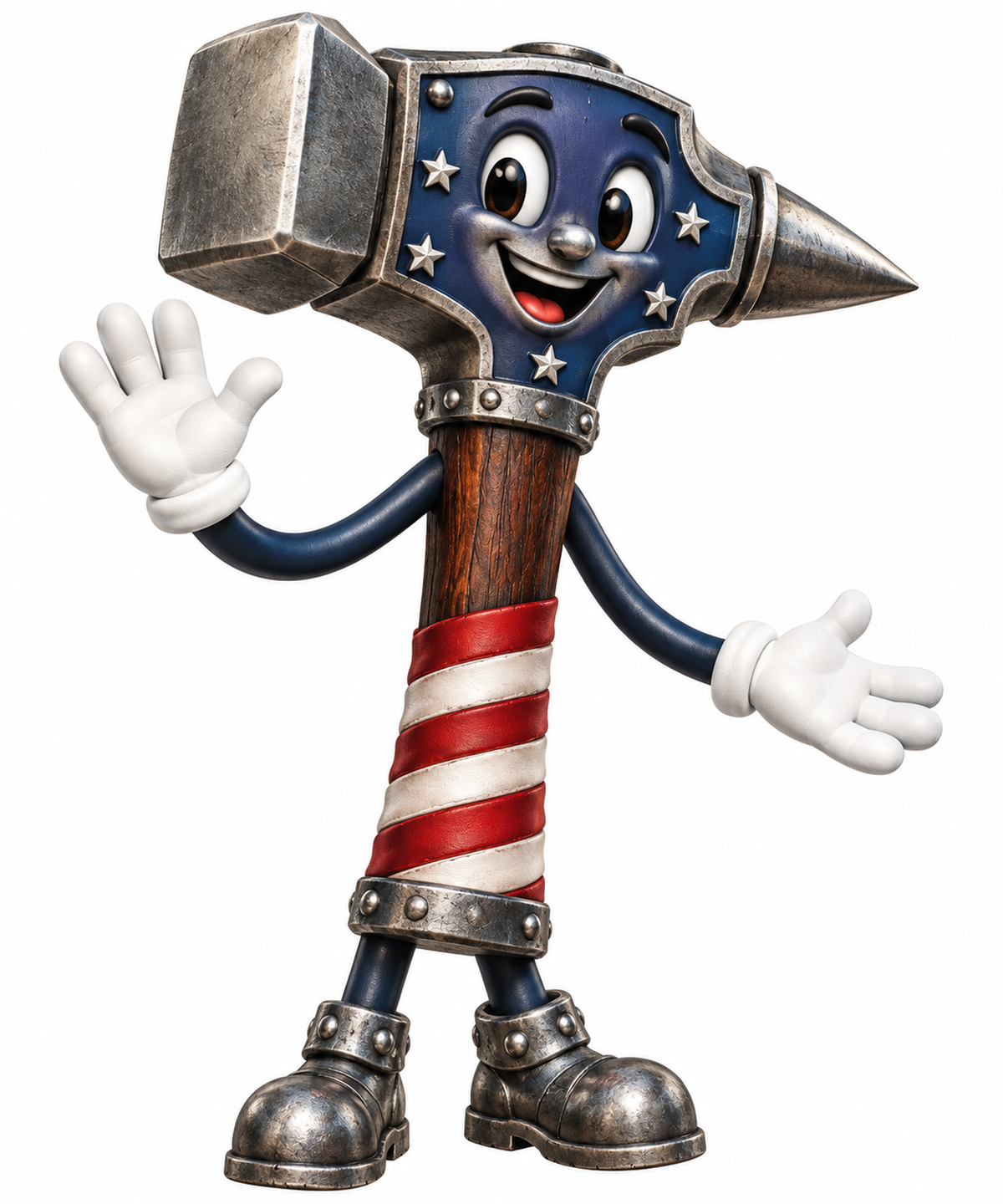 Patriotic Antique Hammer With Rear Spike Art Vinyl Decal Stickers