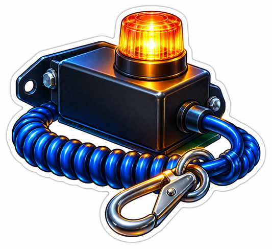 Blue Breakaway Switch Amber Beacon Vinyl Decal Stickers