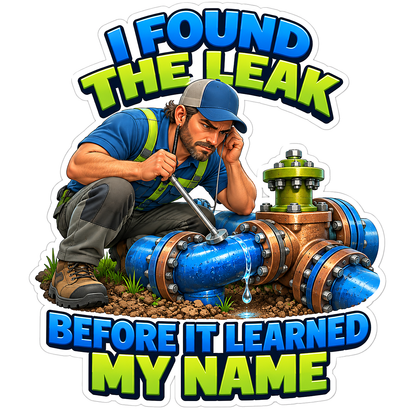 Worker Blue Water Pipe Funny Quote Art Vinyl Decal Stickers