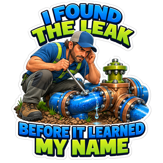 Worker Blue Water Pipe Funny Quote Art Vinyl Decal Stickers