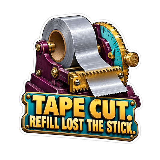 Purple Tape Cutter Funny Quote Art Vinyl Decal Stickers