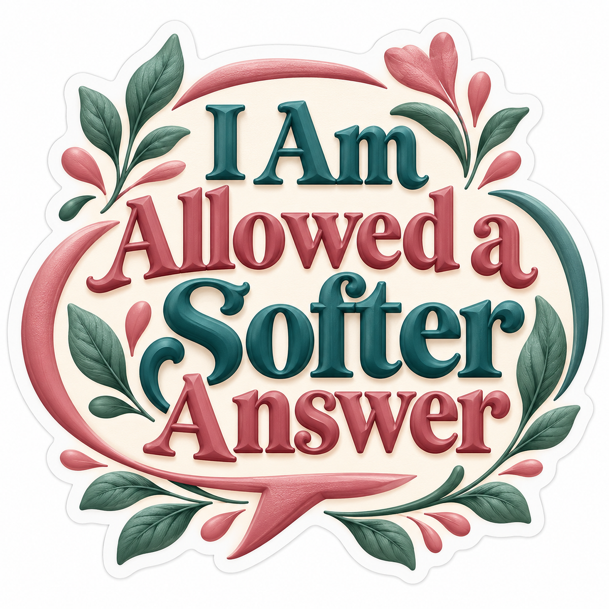 I Am Allowed a Softer Answer Quote Vinyl Decal Stickers