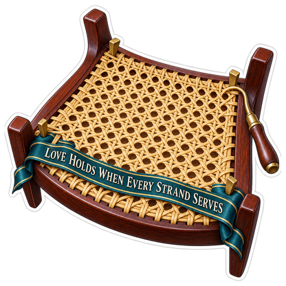 Woven Chair Seat Love Quote Art Vinyl Decal Stickers