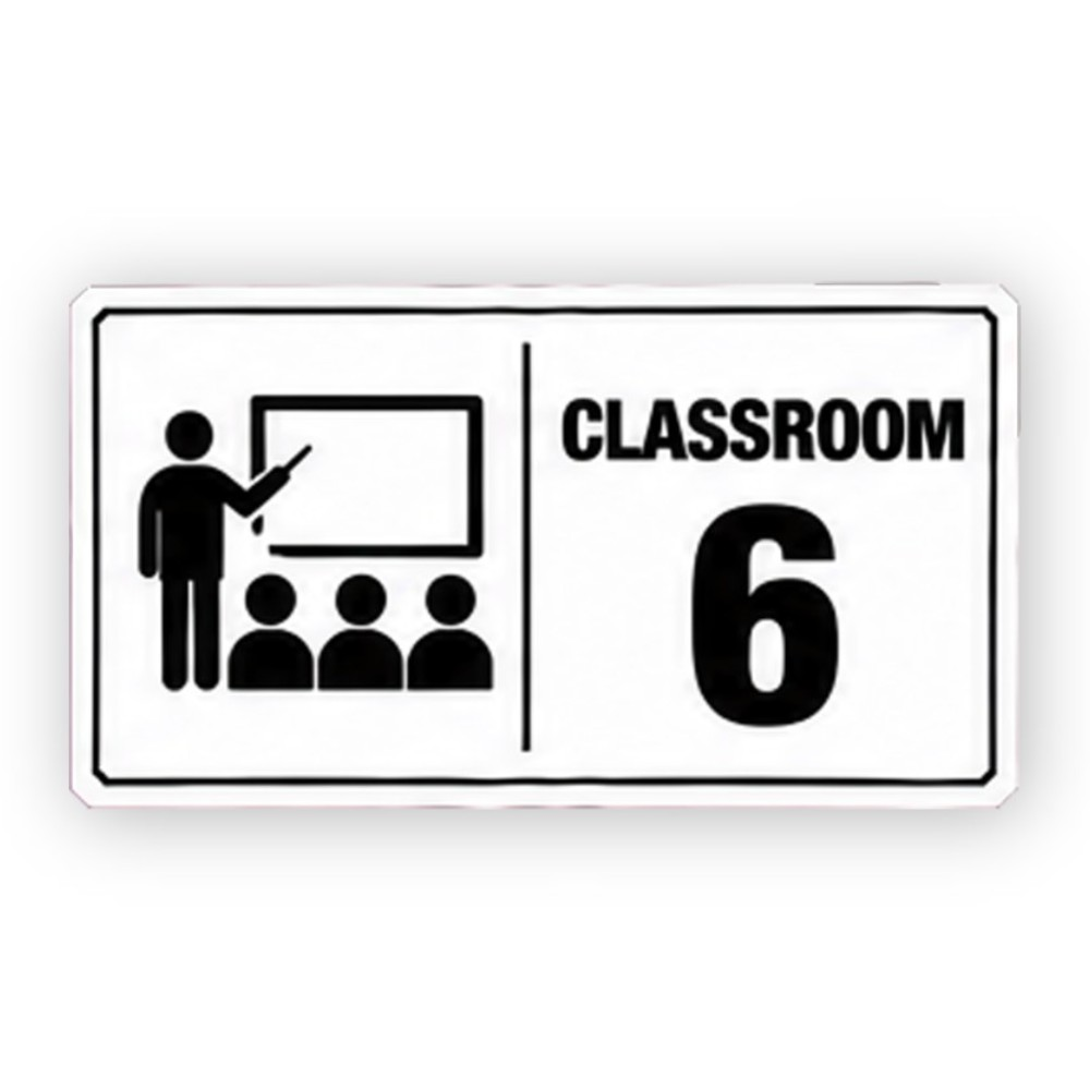 Black Classroom Six Teacher Board Panel Vinyl Decal Stickers