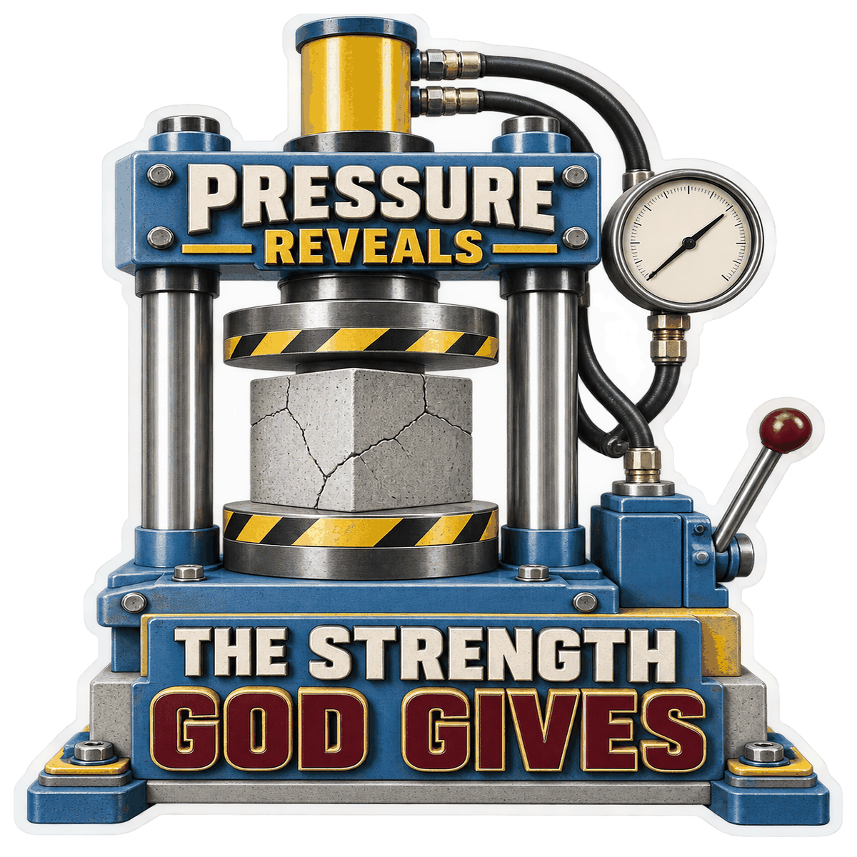 Heavy Press Strength Quote Art Vinyl Decal Stickers