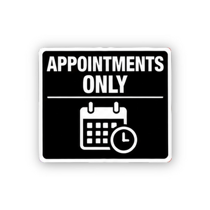 Black Appointments Calendar Clock Panel Vinyl Decal Stickers