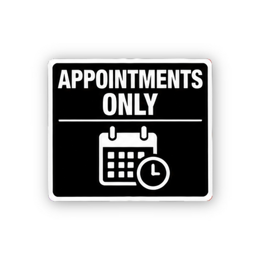 Black Appointments Calendar Clock Panel Vinyl Decal Stickers