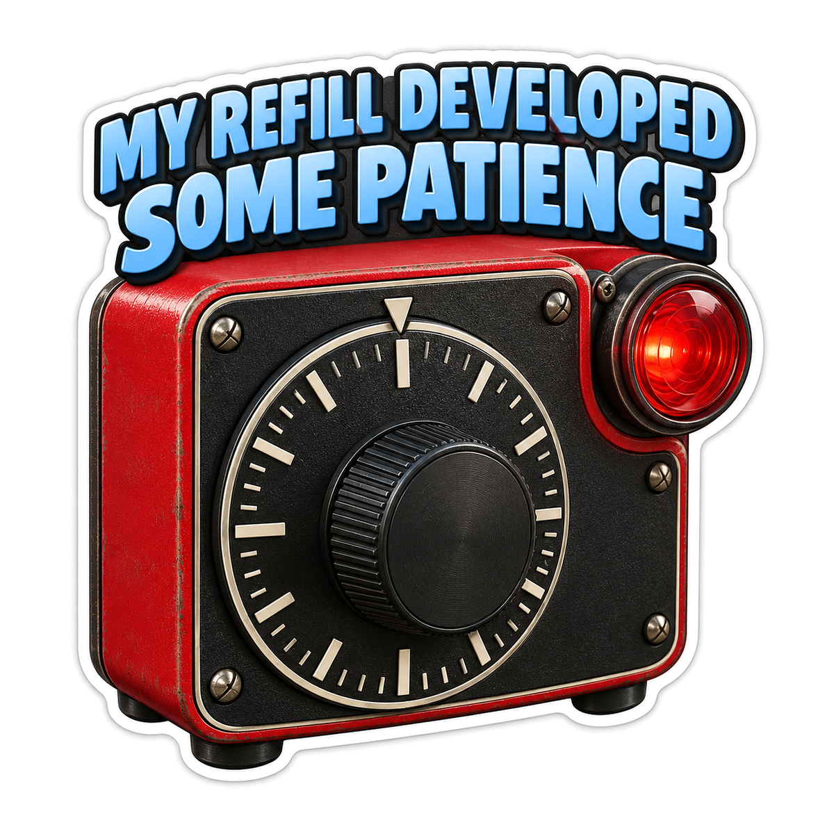 Red Darkroom Timer With Black Dial Art Vinyl Decal Stickers