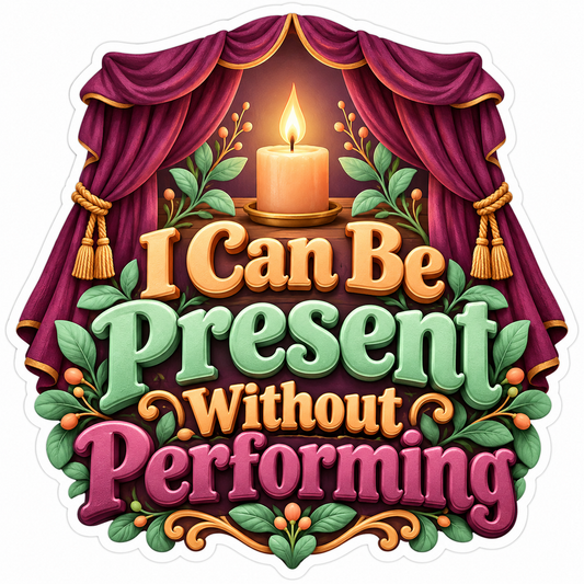 I Can Be Present Without Performing Quote Vinyl Decal Stickers