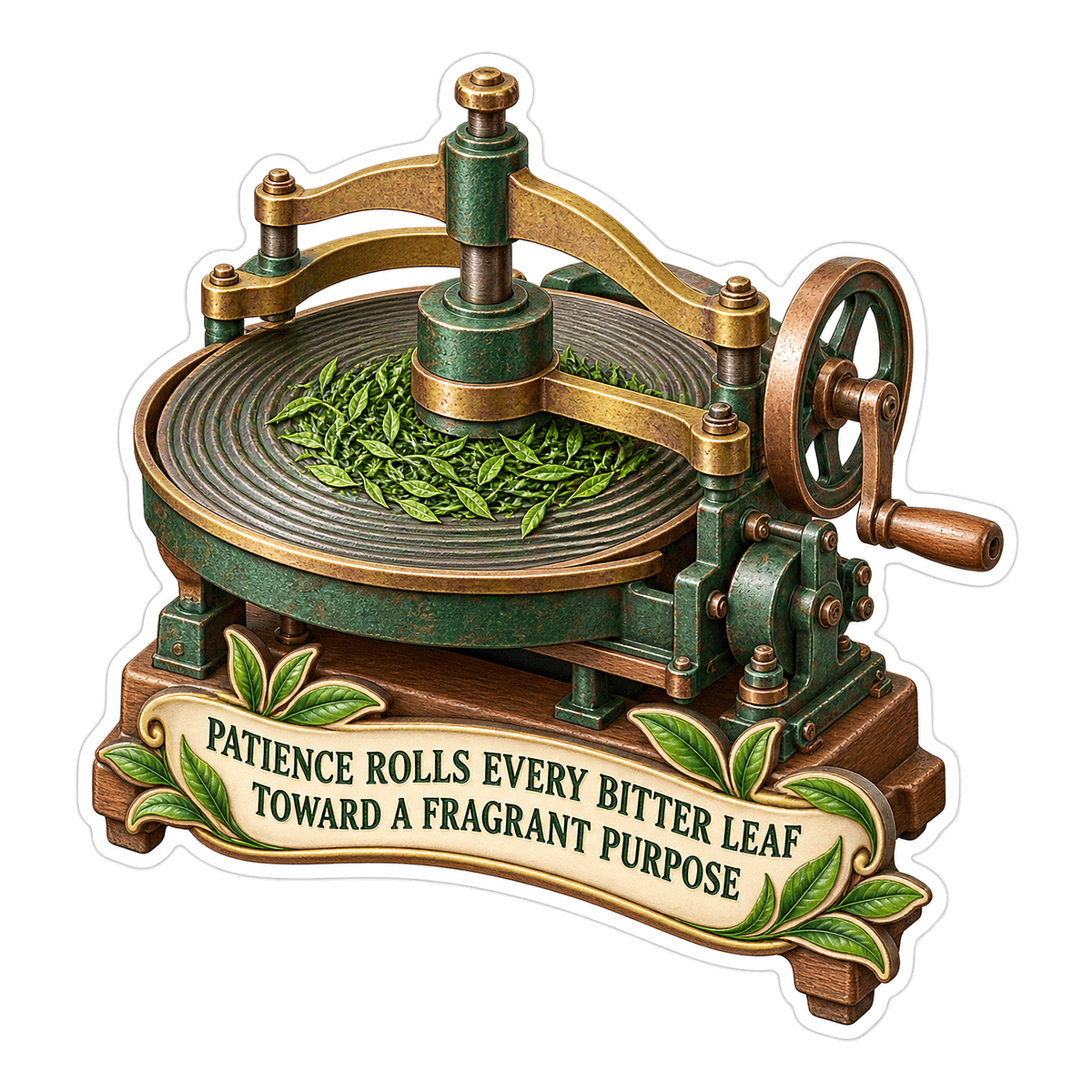 Green Tea Leaf Roller Faith Art Vinyl Decal Stickers