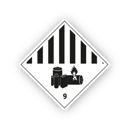 Black Striped Battery Flame Nine Diamond Vinyl Decal Stickers