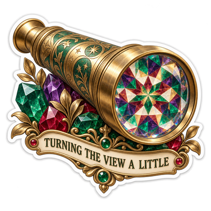 Gold Colorful Kaleidoscope Humor Art Vinyl Decal Stickers