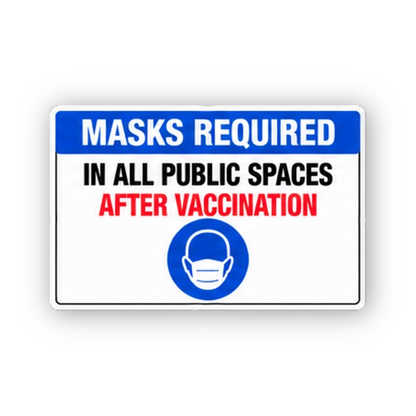 Blue Header Public Spaces Mask Circle Panel Vinyl Decal Stickers
