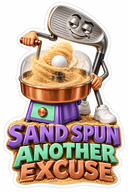 Golf Club Spun Sand Excuse Quote Vinyl Decal Stickers