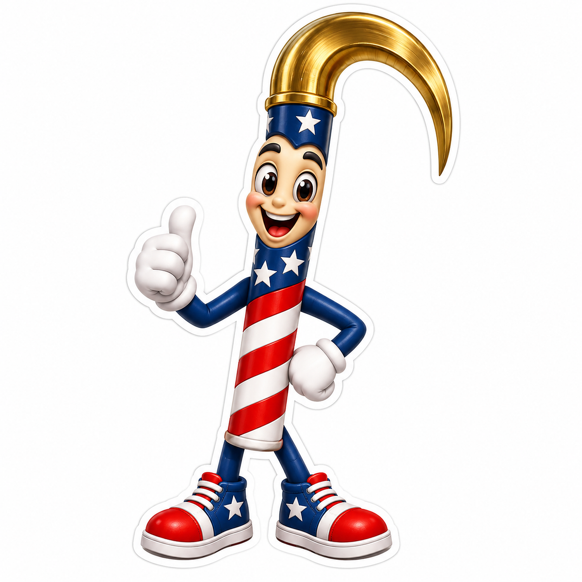 Gold Hook Patriotic Tool Character Vinyl Decal Stickers