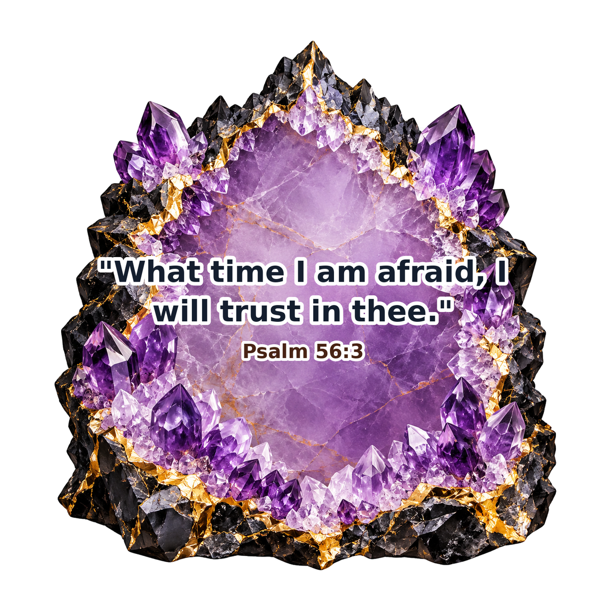 Purple Crystal Arch Psalm Quote Art Vinyl Decal Stickers