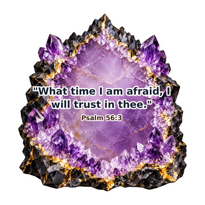 Purple Crystal Arch Psalm Quote Art Vinyl Decal Stickers