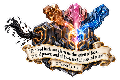 Three Colorful Circuits Scripture Quote Art Vinyl Decal Stickers