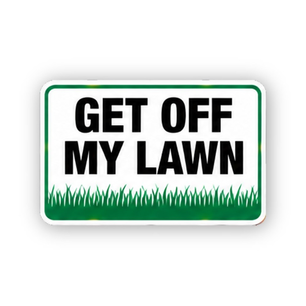 Green Grass Get Off My Lawn Panel Vinyl Decal Stickers