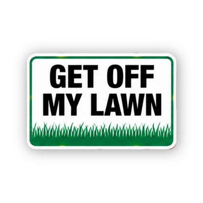 Green Grass Get Off My Lawn Panel Vinyl Decal Stickers