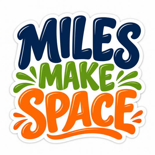 Miles Make Space Colorful Lettering Vinyl Decal Stickers