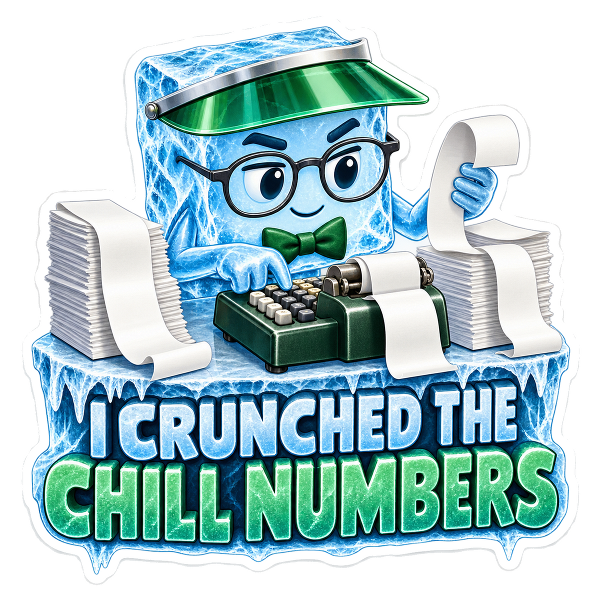 Ice Cube Adding Machine Character Art Vinyl Decal Stickers