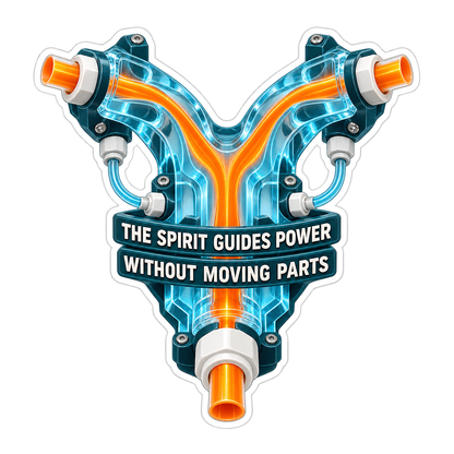 Spirit Blue and Orange Branching Pipes Art Vinyl Decal Stickers