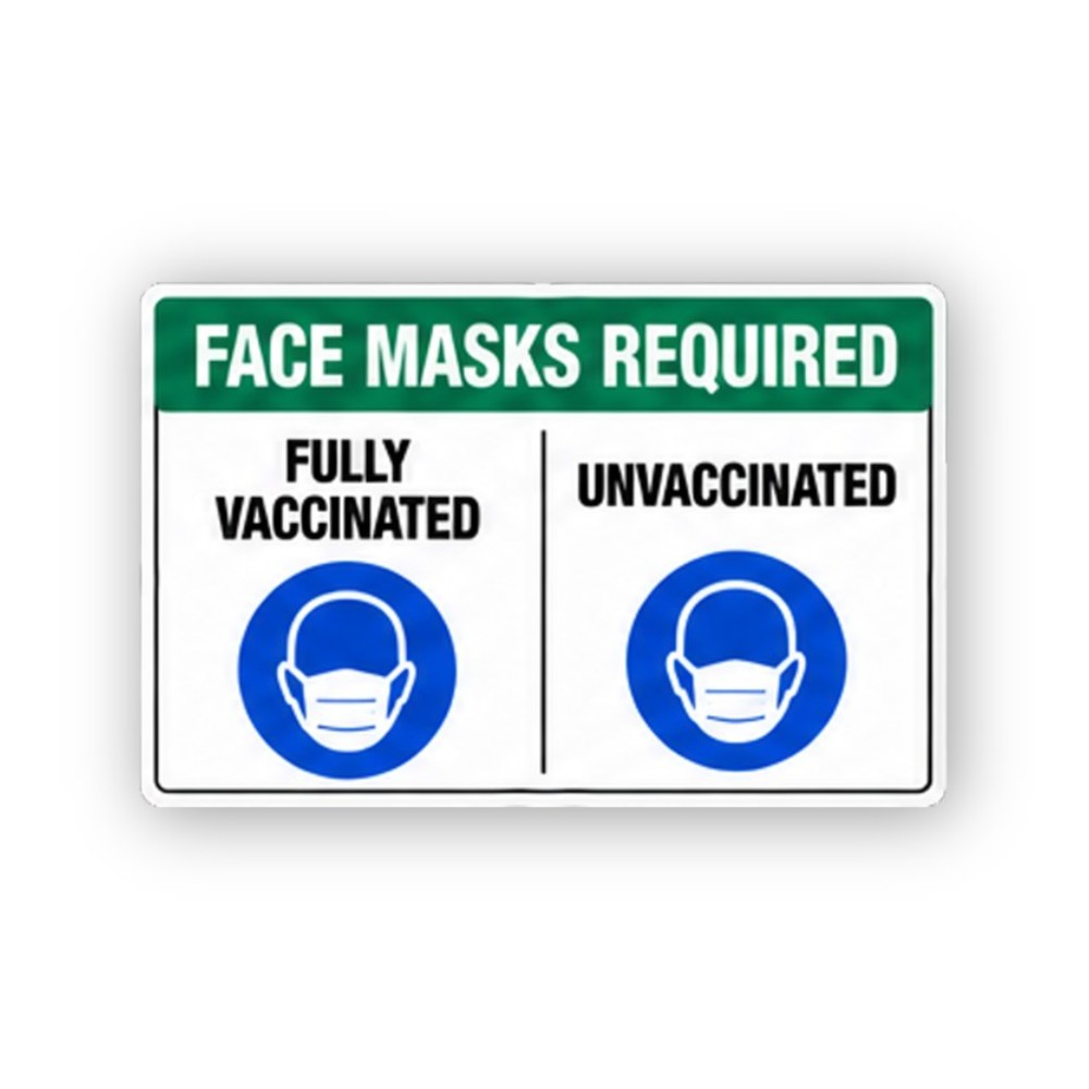 Green Header Two Blue Mask Head Circles Panel Vinyl Decal Stickers