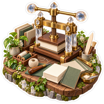 Golden Book Press on Greenery Craft Platform Vinyl Decal Stickers