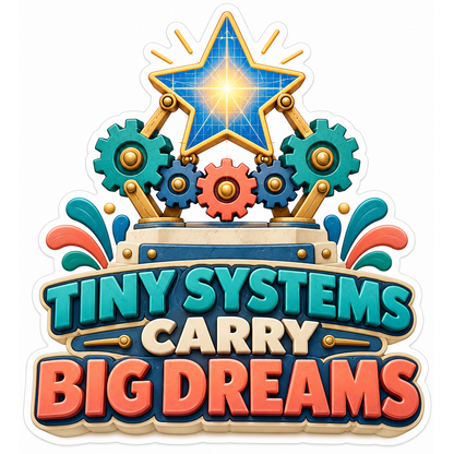 Star Gears Tiny Systems Big Dreams Vinyl Decal Stickers