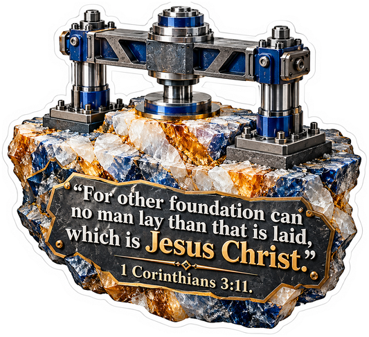 1 Corinthians 3 11 Rock Foundation Vinyl Decal Stickers