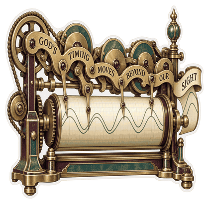 Brass Wave Chart God Quote Art Vinyl Decal Stickers