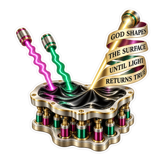 Colorful Beams on Black Wavy Dish Art Vinyl Decal Stickers
